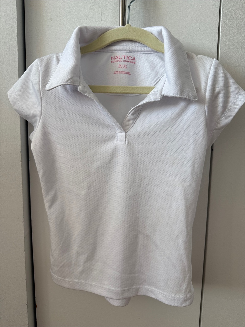 Nautica Girls' White Short-Sleeve Polo Top